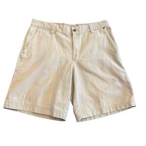 Columbia Men’s outdoor cotton canvas mossy light green cargo shorts